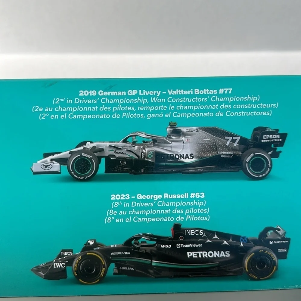 New Bburago 1:43 Mercedes Formula Racing Die-cast Model 6-pack